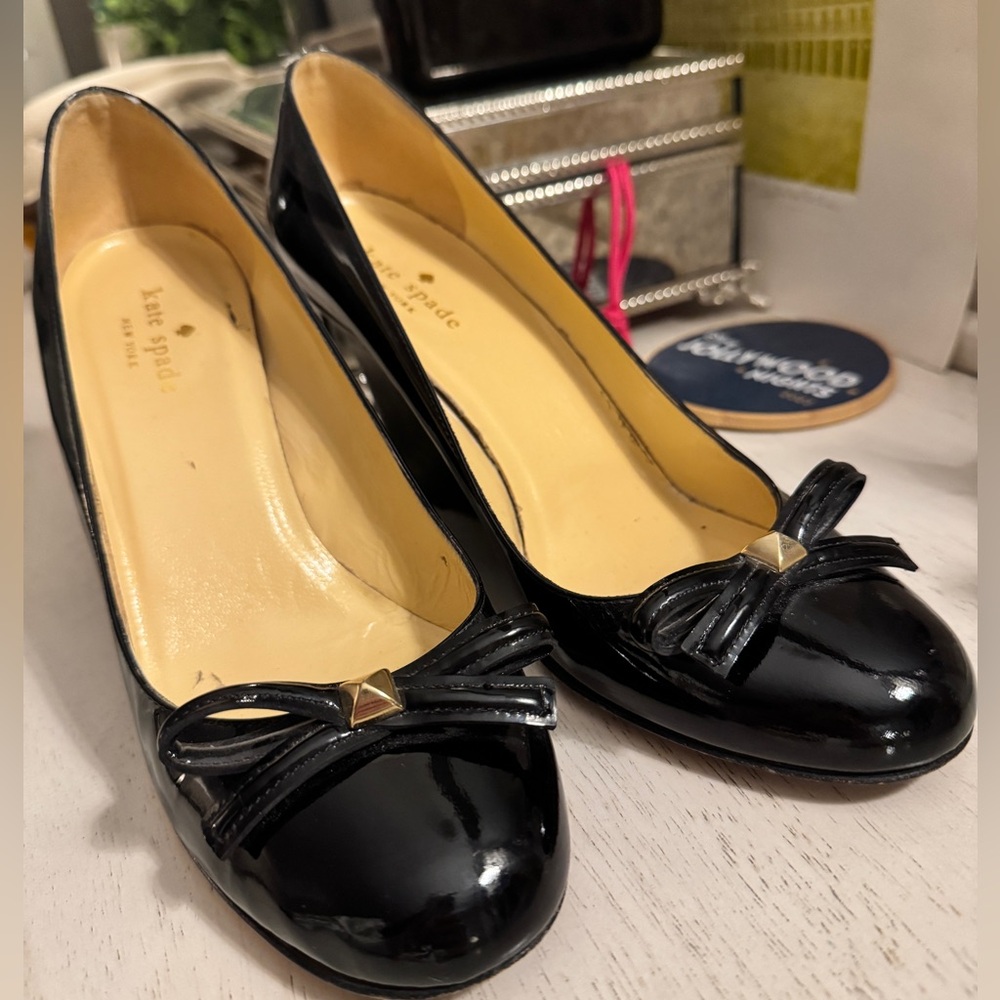Kate Spade Patent Leather Wedge Pumps